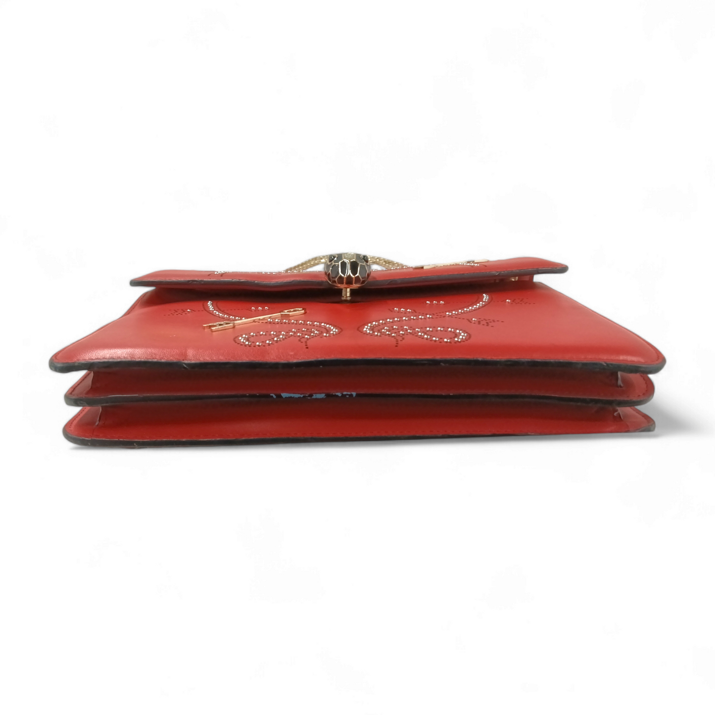 BVLGARI Shoulder Bag serpenti 16944862 **Damage/Stain** Red Rank C