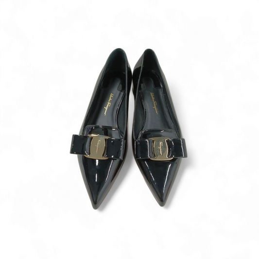 SALVATORE FERRAGAMO Pumps 8.5 Lady's Black Rank A