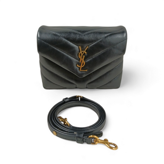 Yves Saint Laurent Shoulder Bag Bolsa GUE467072 0519 Black RankB