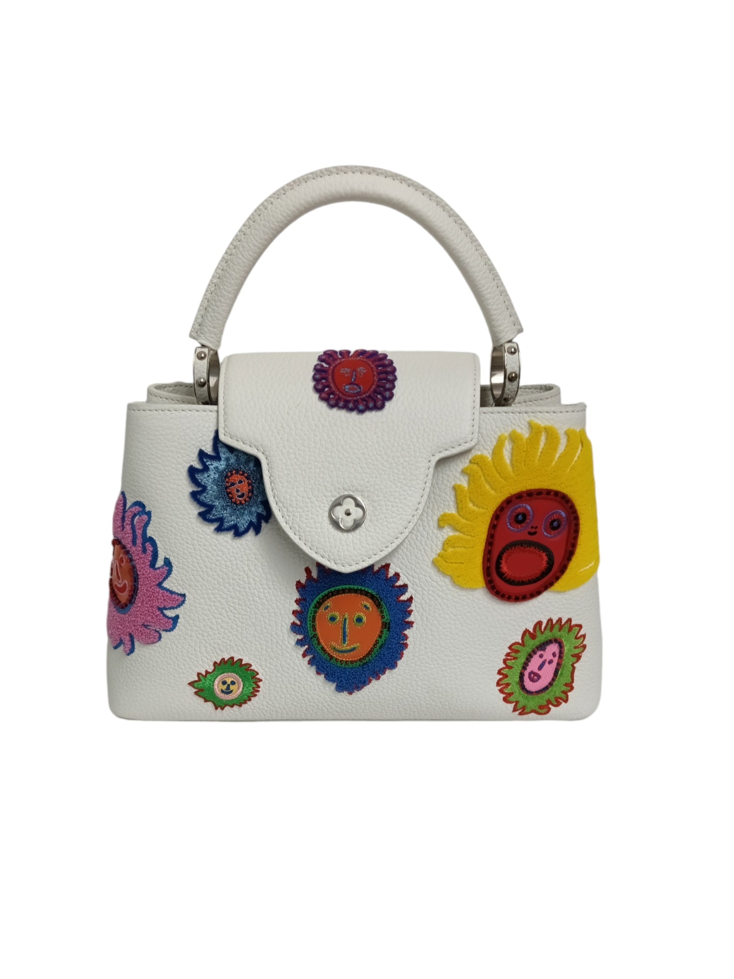 Louis Vuitton Capucines White Yayoi Kusama IS015693 M21726