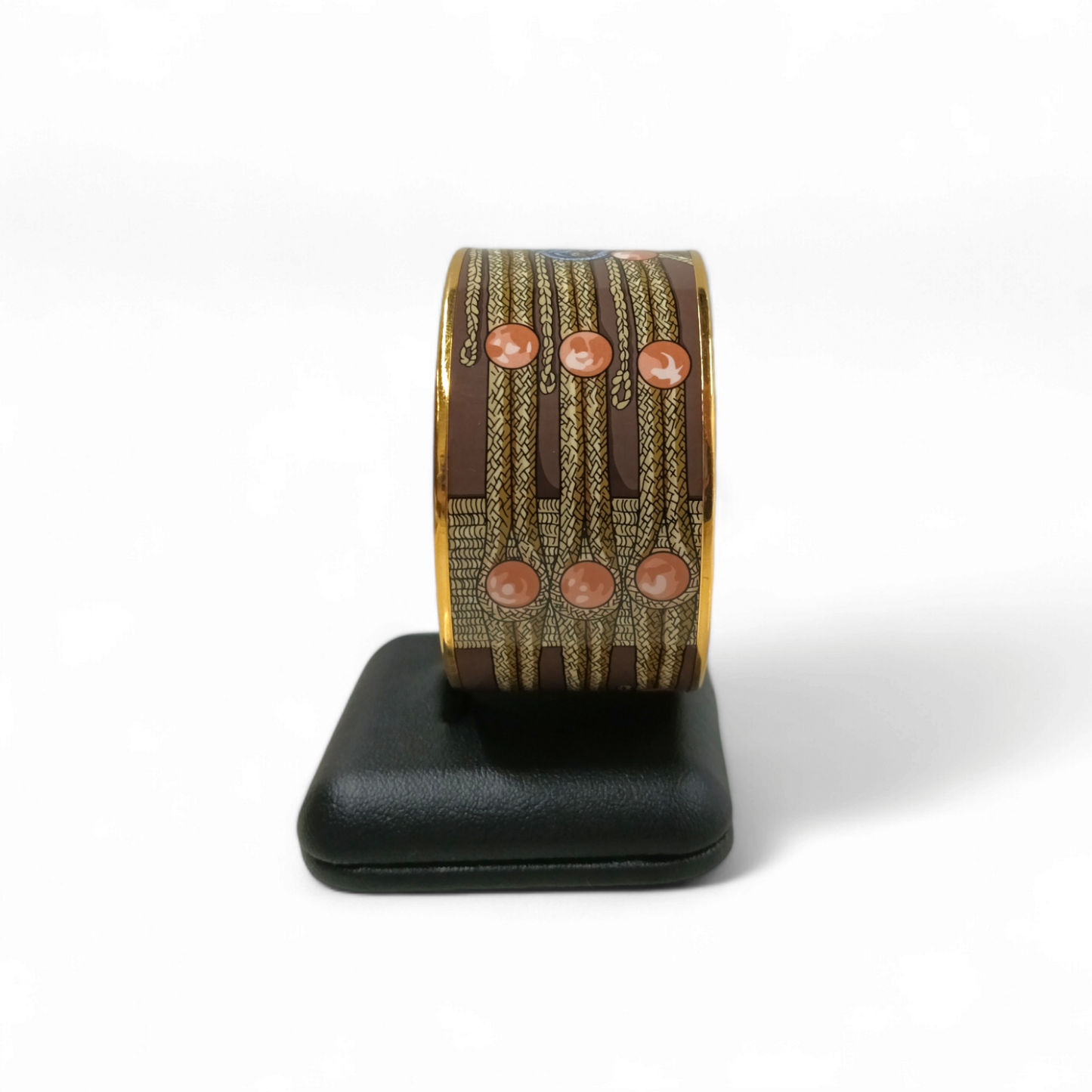 HERMES Bracelet Clois Gold/Brown Rank A