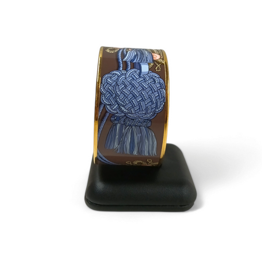 HERMES Bracelet Clois Gold/Brown Rank A