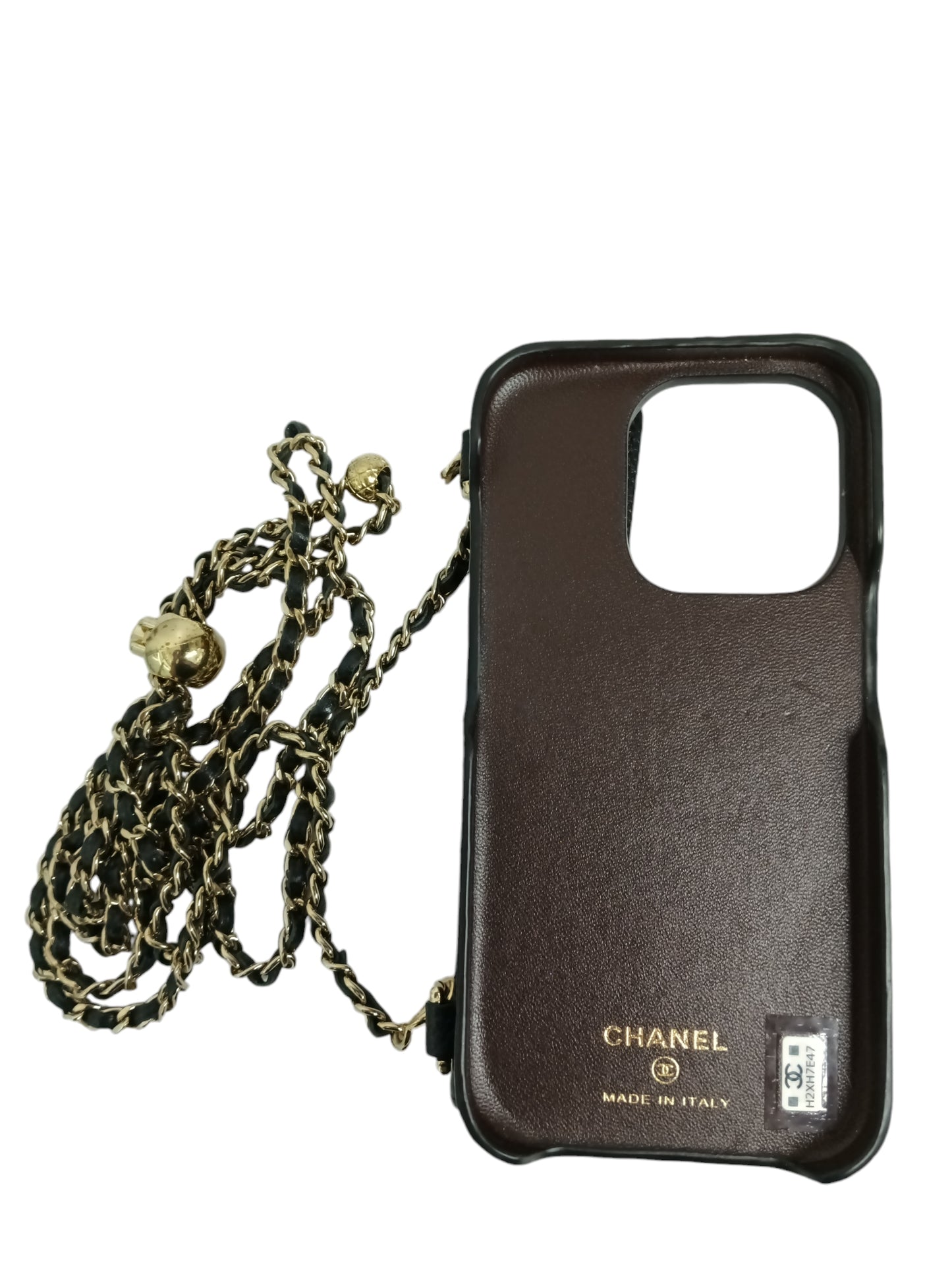 CASE IPHONE 15/15 PRO CHANEL (RANK AB) BLACK H2XH7E47