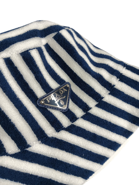 PRADA BUCKET HAT BLUE/WHITE 1HC137