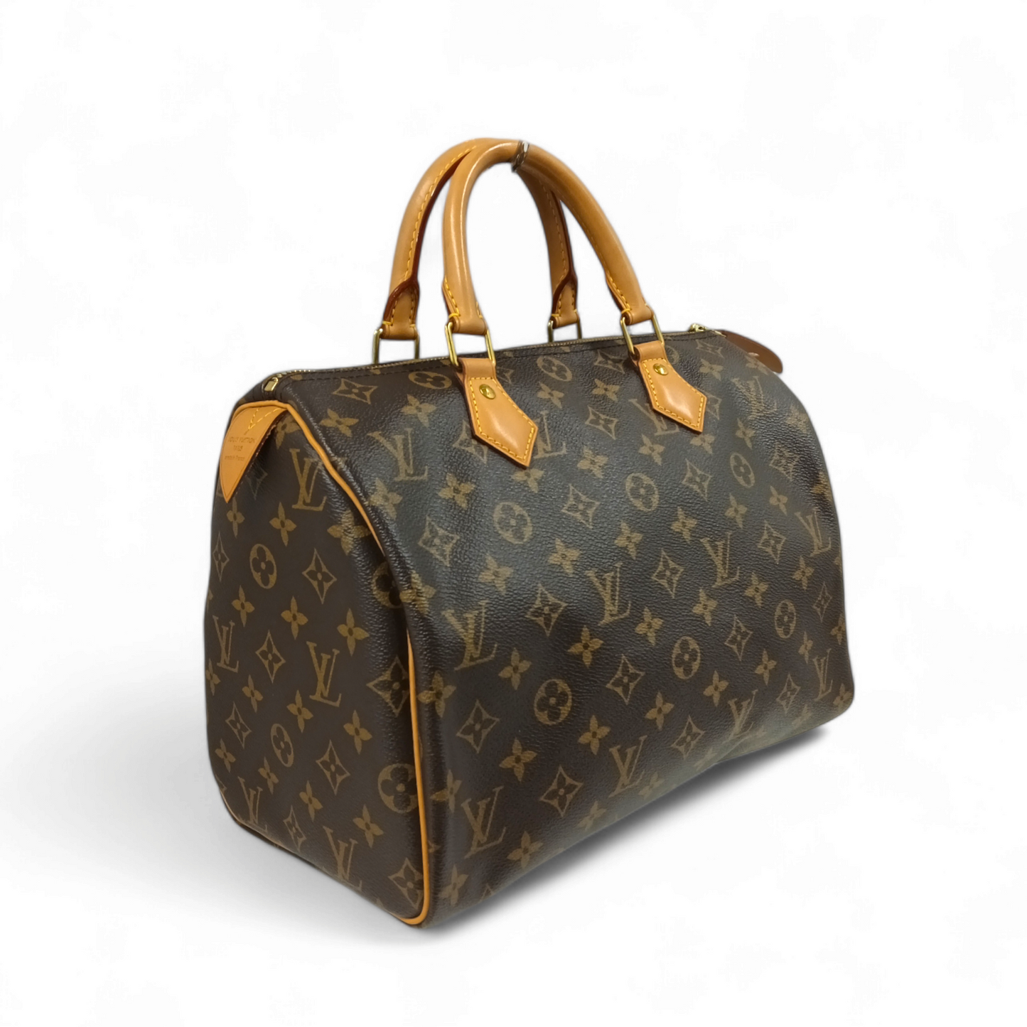 LOUIS VUITTON Handbag Monogram M41526 BA5114 Speedy 30 *Stain* Brown Rank AB