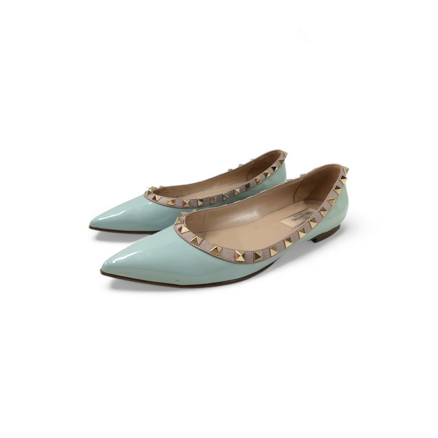 VALENTINO GARAVANI Enamel Pumps 36 Lady's Sky Blue/violet Rank B