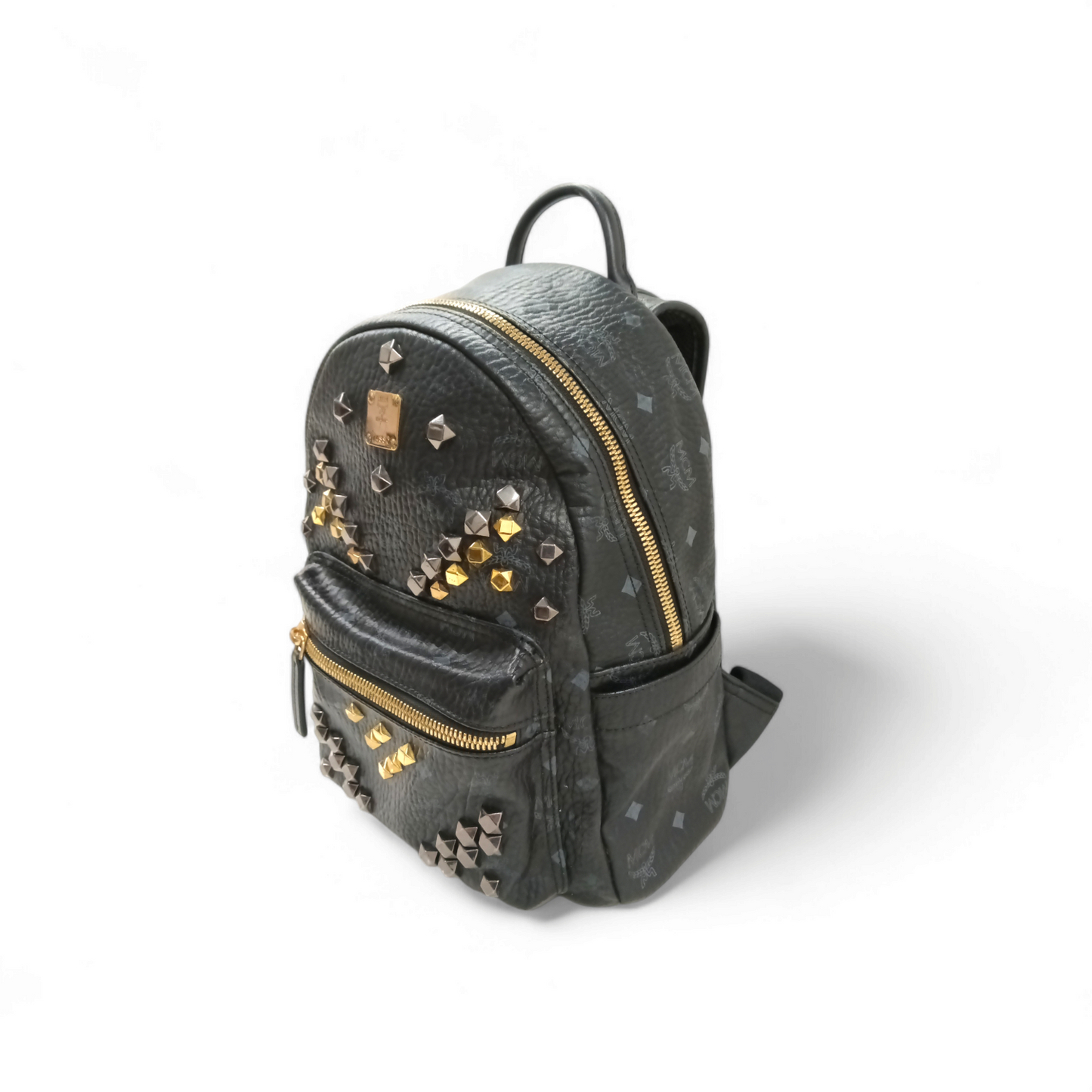 MCM Bag Visetos MMK6SVE19BK001 Black Damage/Smelly Studs Rucksack Rank B