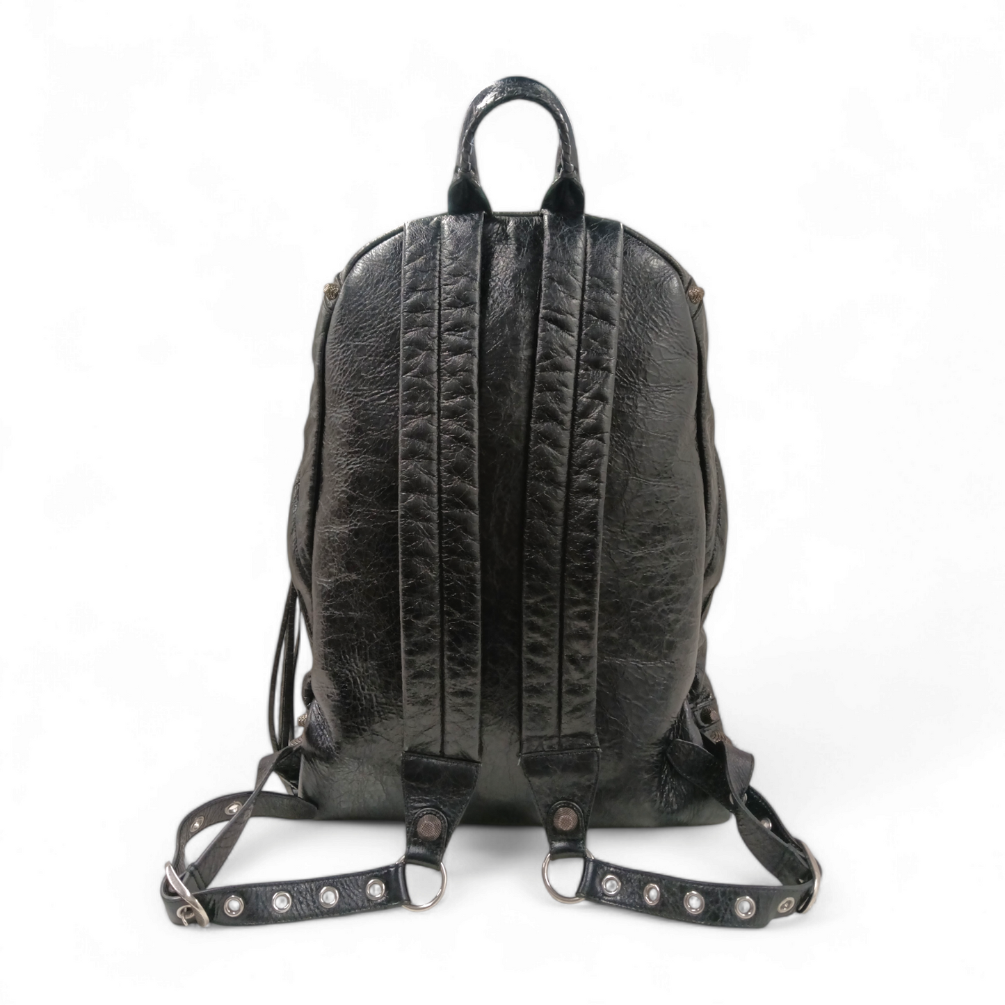 BALENCIAGA Rucksack Black *inside pocket damage* Rank BC