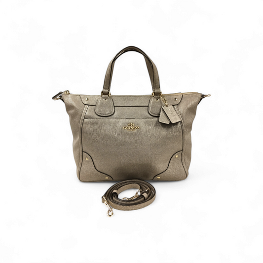 COACH 2WAY Bag F34143 light gold Damage Rank B