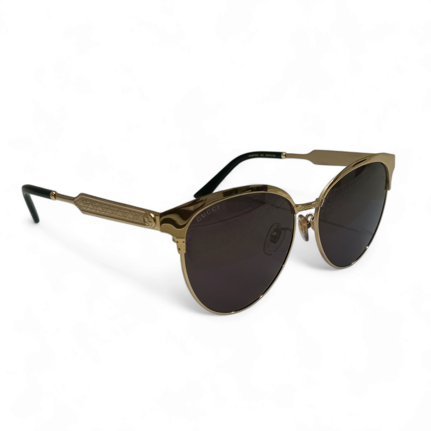 GUCCI Sunglasses GG0074SK Gold/Black Rank B