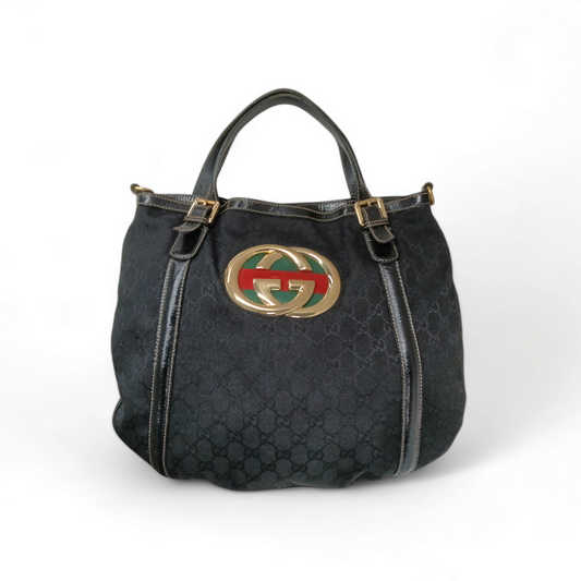 GUCCI 2 WAY BAG 162886 0492783 Black Rank B