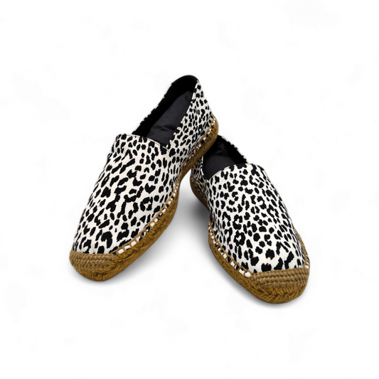 Saint Laurent Paris Espadrille Size 42.5 Mens White/Black CN 605951 *Stain* Rank B