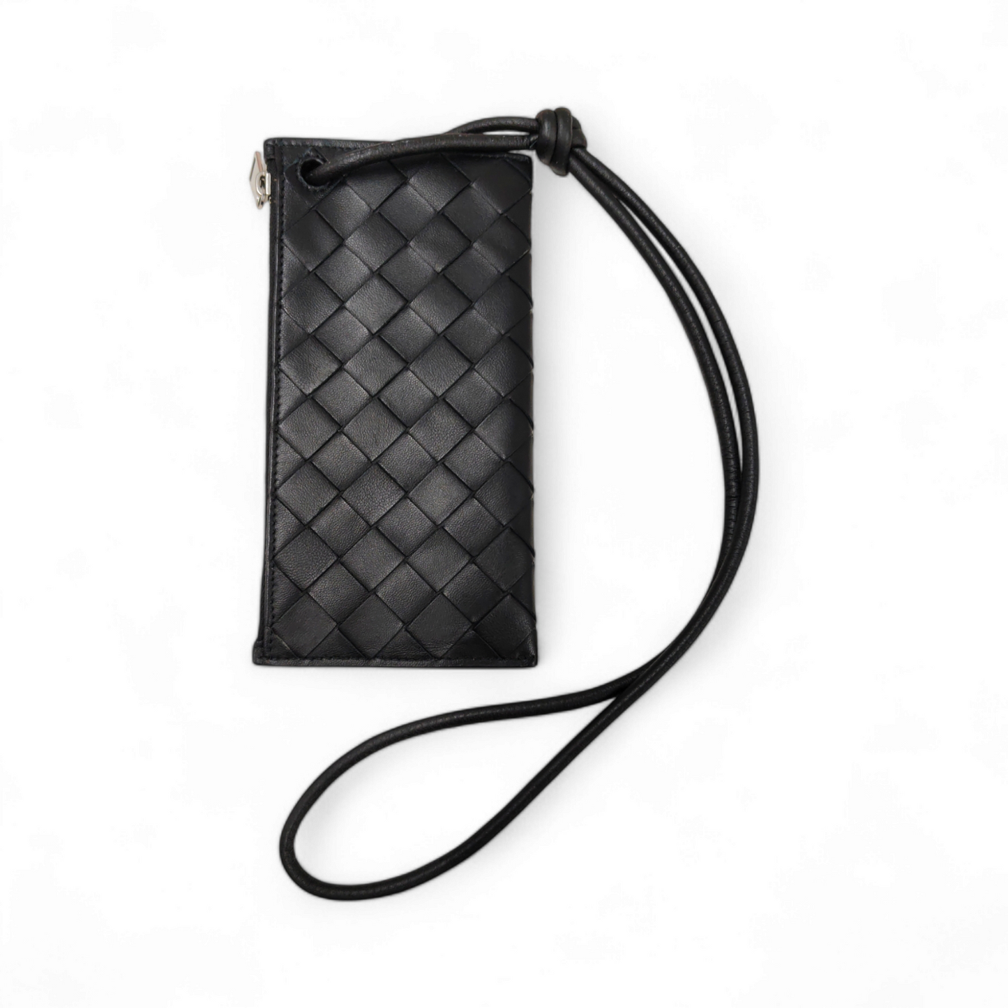 BOTTEGA VENETA Shoulder Pouch 619196 Black S02201341G with card case Rank B