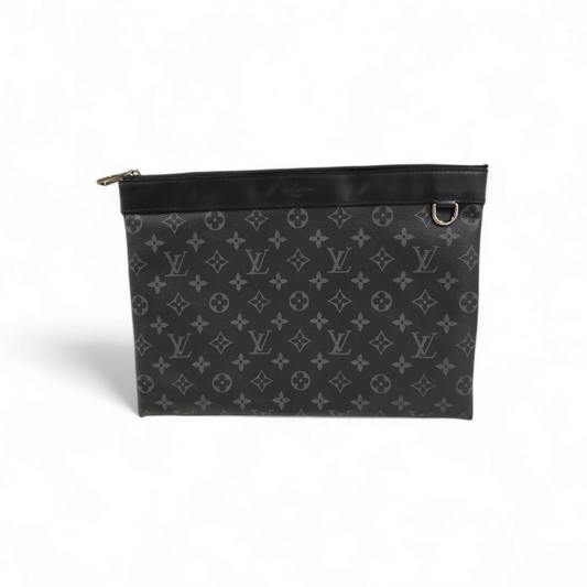 LOUIS VUITTON Clutch Bag M62291 Black TN2158 Rank B