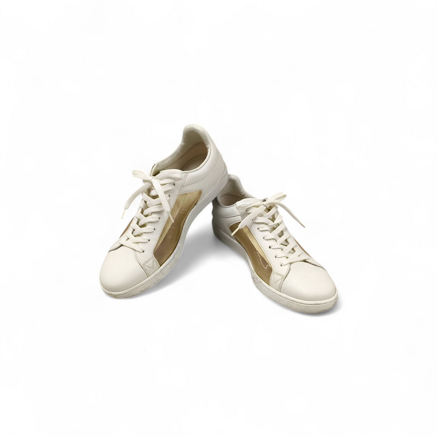 LOUIS VUITTON Sneaker Size 6 Lady's White/Clear Rank B