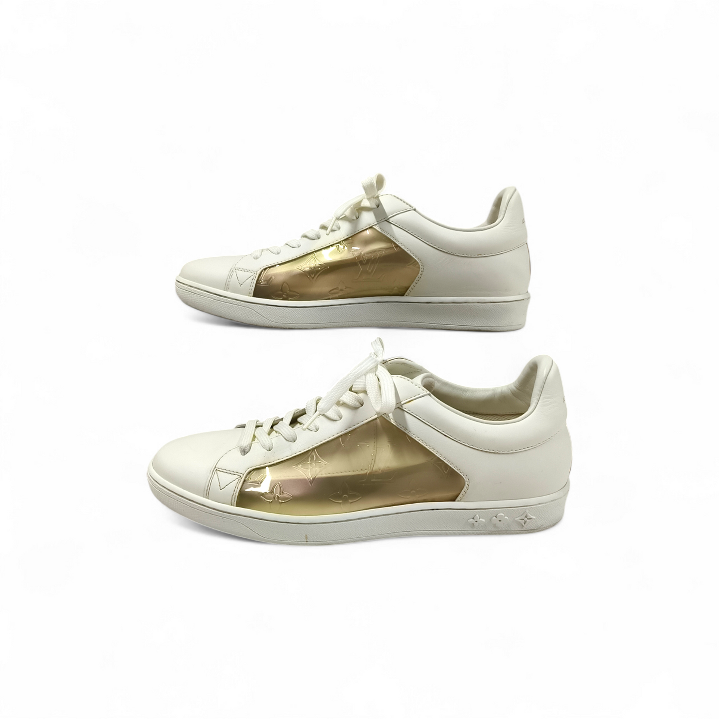 LOUIS VUITTON Sneaker Size 6 Lady's White/Clear Rank B