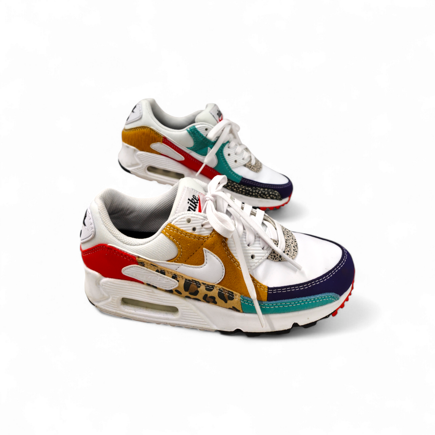 NIKE Sneaker Size 8 US Lady's WHITE-LIGHT CURRY BLACK/CARI CLAIR/BLANC Rank B