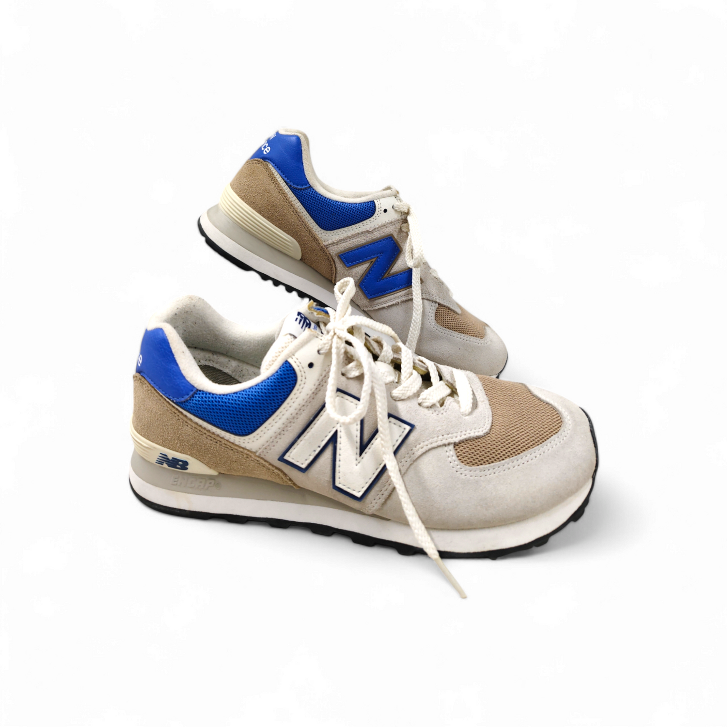 NEW BALANCE Sneaker Size 43 Mens Beige/Blue Rank B