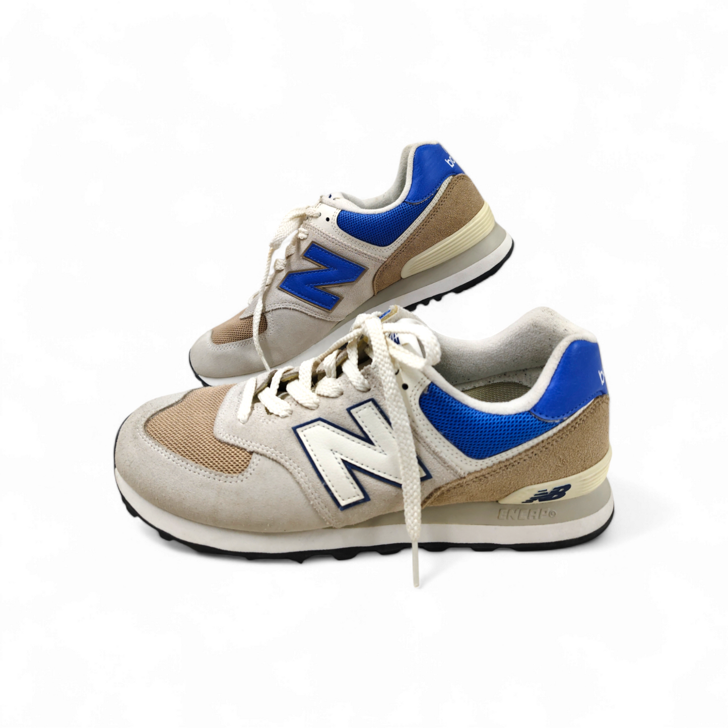 NEW BALANCE Sneaker Size 43 Mens Beige/Blue Rank B