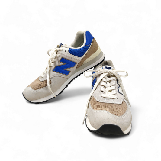 NEW BALANCE Sneaker Size 43 Mens Beige/Blue Rank B