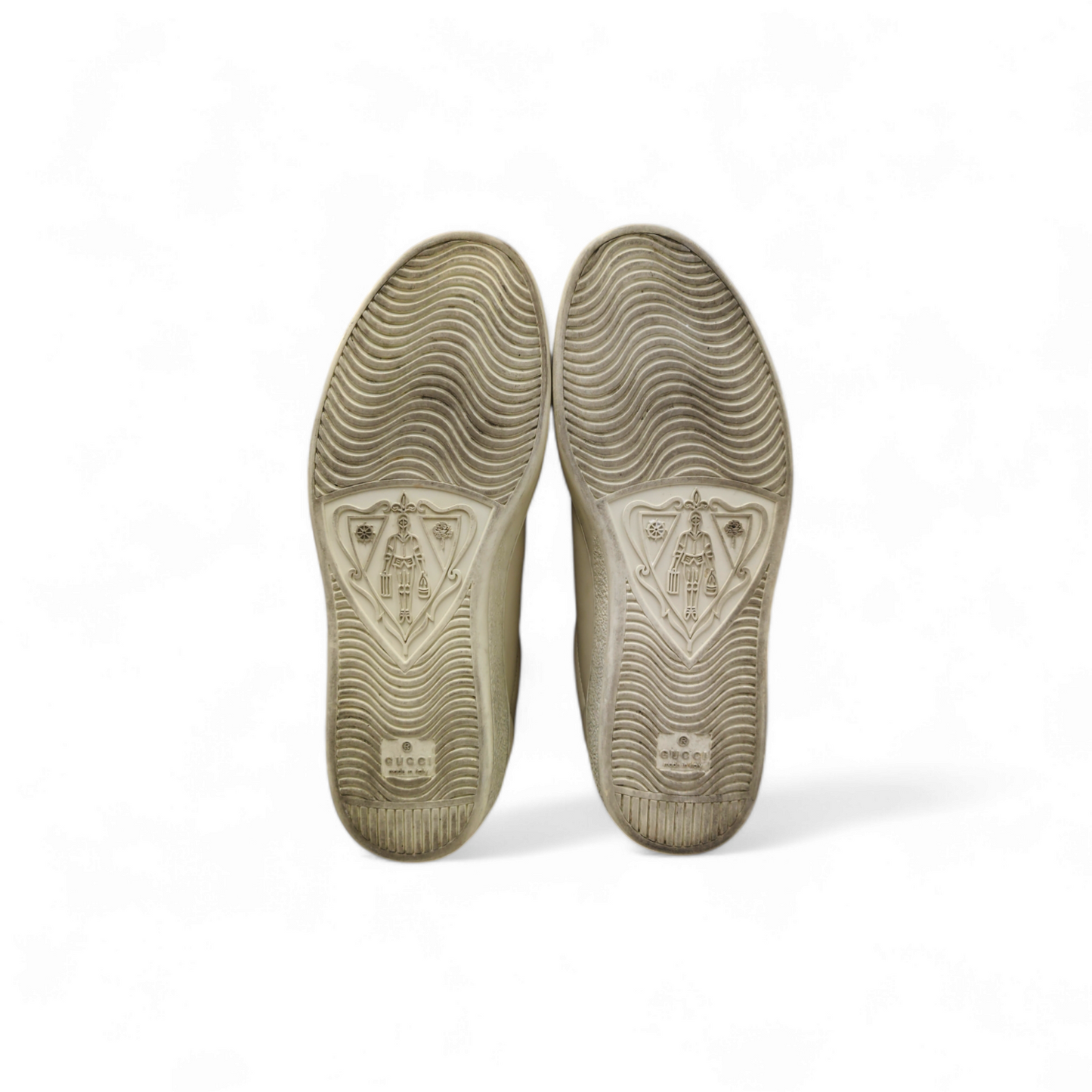 GUCCI Sneaker Size 8 US Mens Beige *Stain* MICKEY MOUSE Rank B