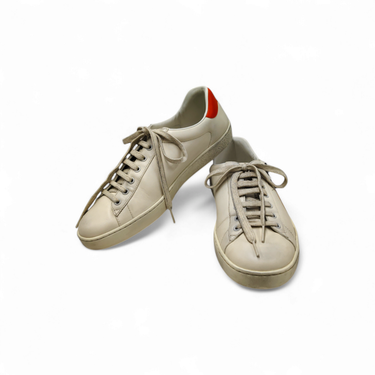 GUCCI Sneaker Size 8 US Mens Beige *Stain* MICKEY MOUSE Rank B