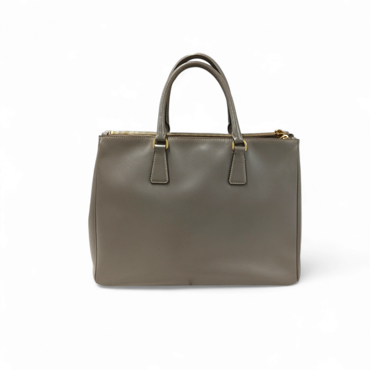 PRADA Handbag Saffino Lux *Scratch Gray Rank B