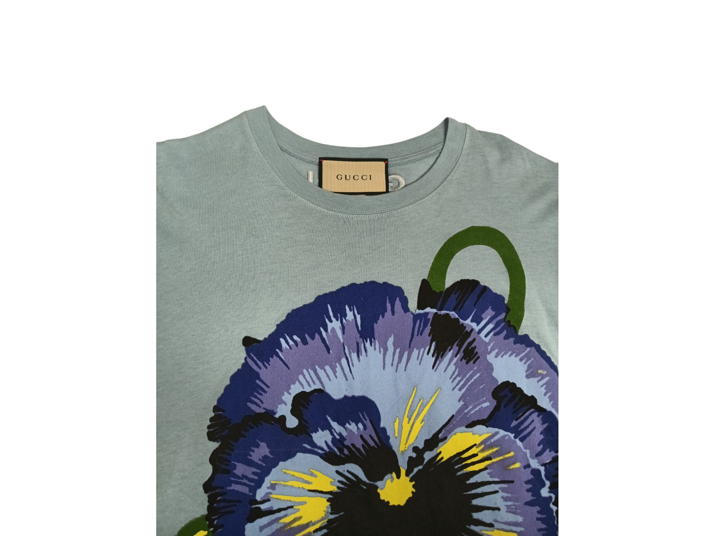 GUCCI T-SHIRT SIZE XS LADY'S SKY BLUE 615044XJDBT