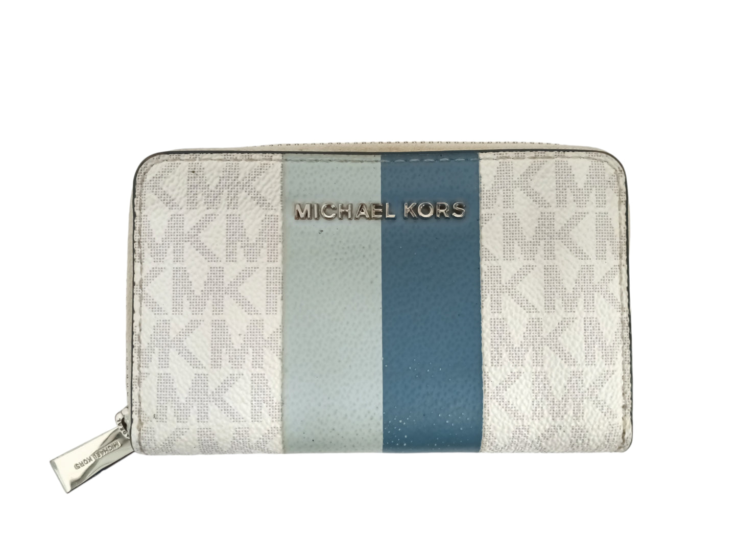 MICHAEL KORS Wallet RANK (C) White/Blue *Stain