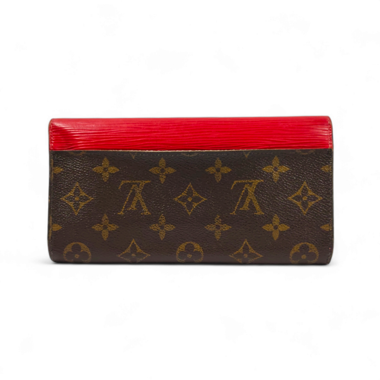 LOUIS VUITTON Long Wallet M60727 Brown/Red CA1105 *Scratch Rank BC