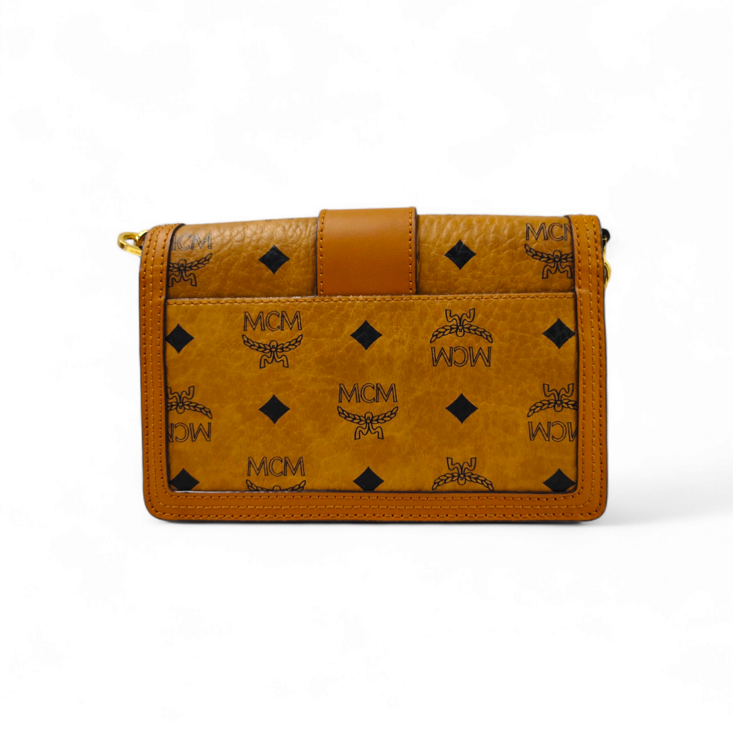 MCM Shoulder Bag MWRBAW005C0001 Brown Visetos Rank A