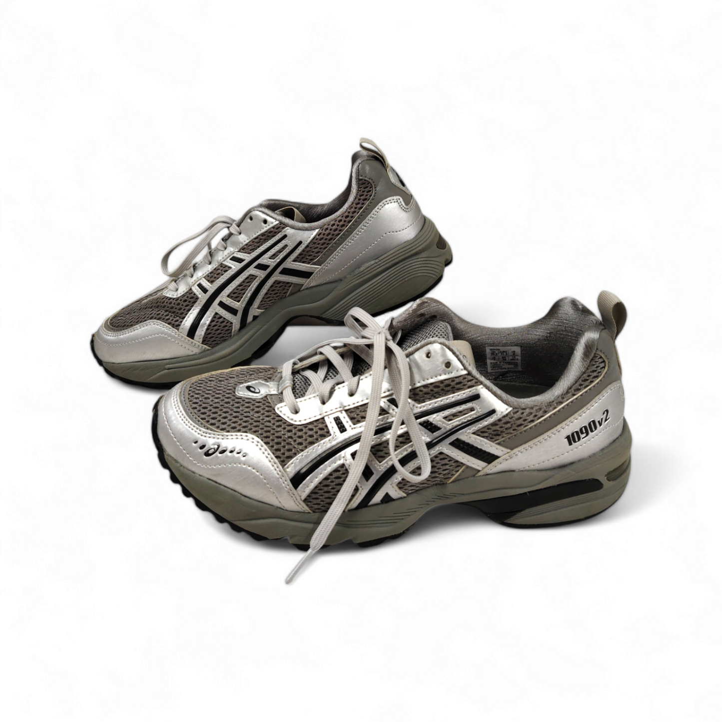 asics Sneaker Size 41.5 F960822 Mens Silver And Gray Rank B