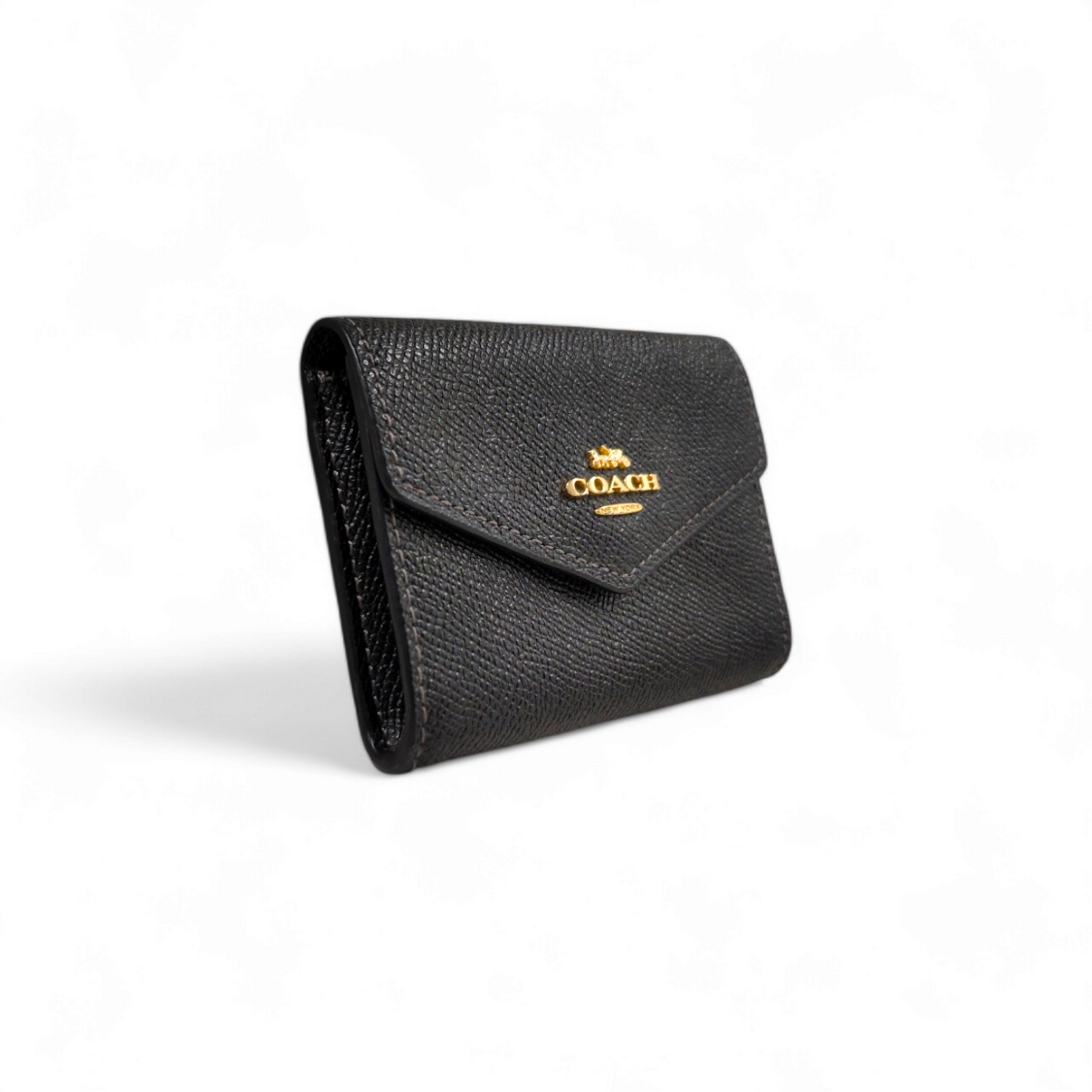 COACH Card Case CH487 Black Rank A