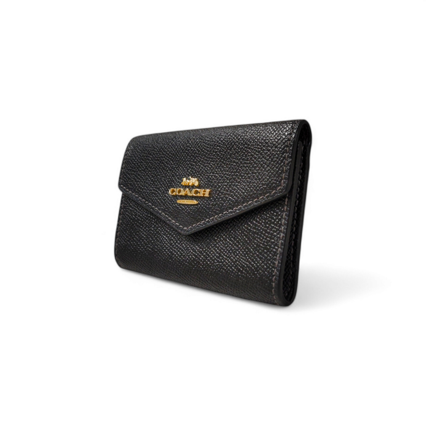 COACH Card Case CH487 Black Rank A