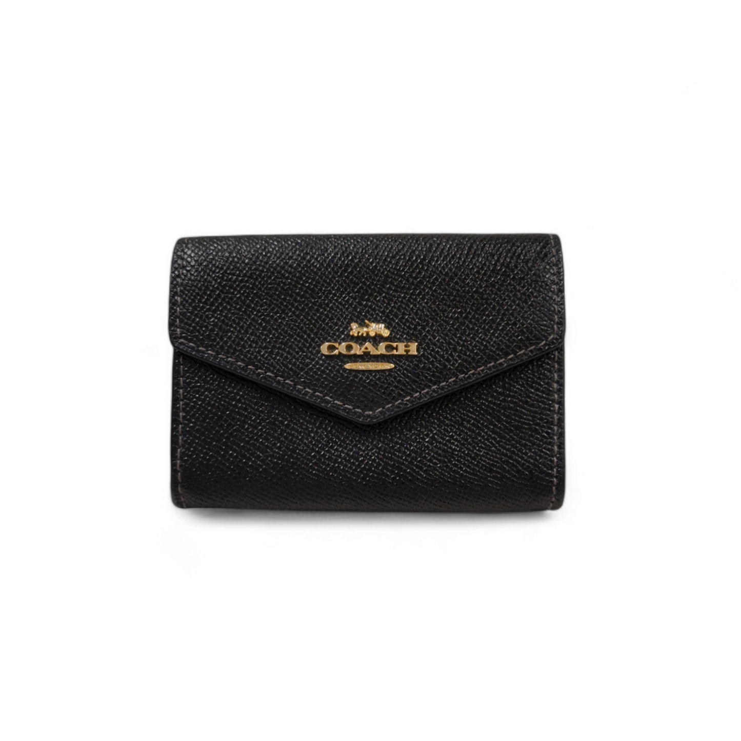 COACH Card Case CH487 Black Rank A