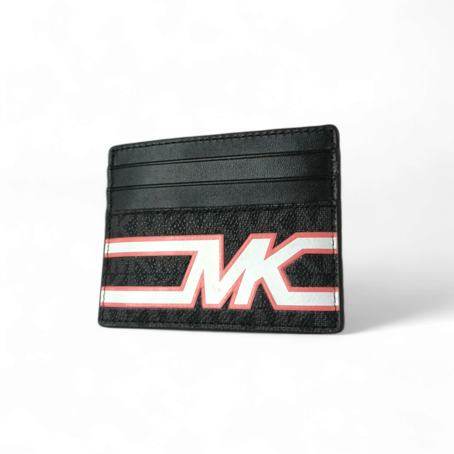 MICHAEL KORS Card Case 36S3LC0D2B Black/White/Pink Rank B