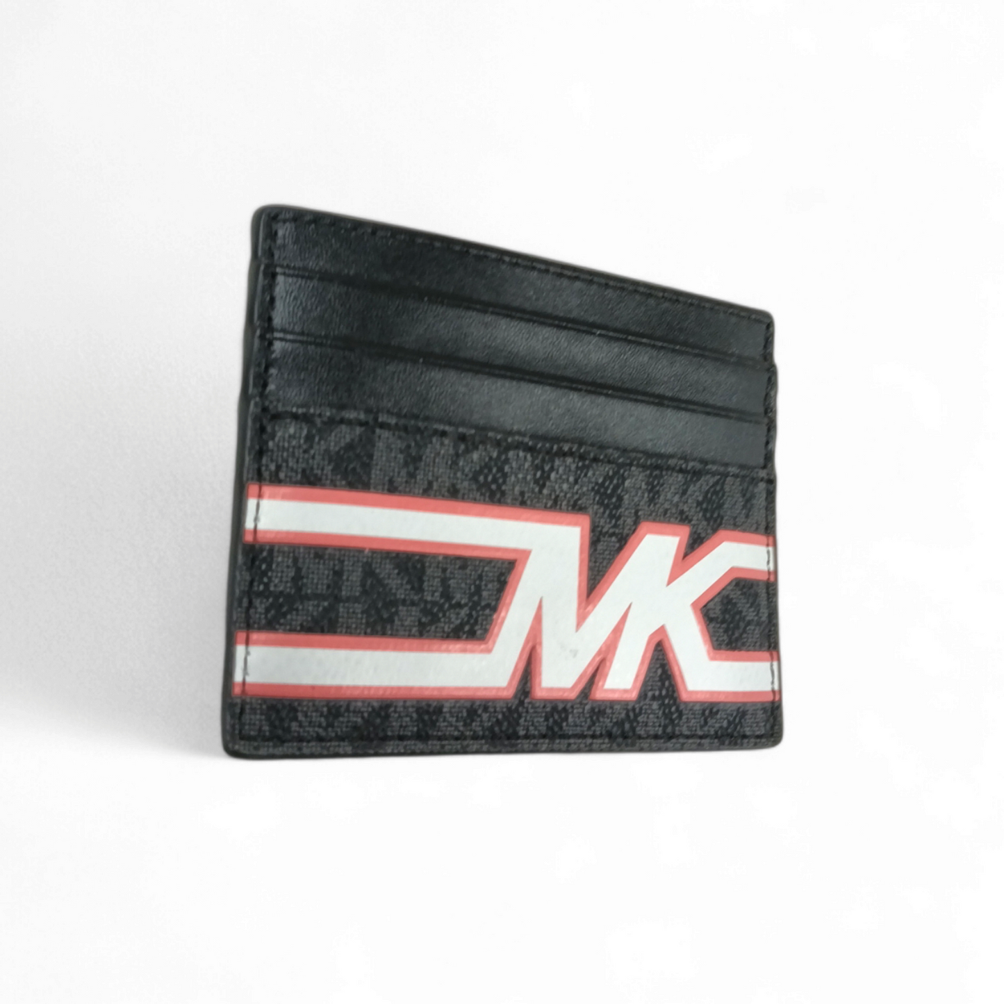 MICHAEL KORS Card Case 36S3LC0D2B Black/White/Pink Rank B