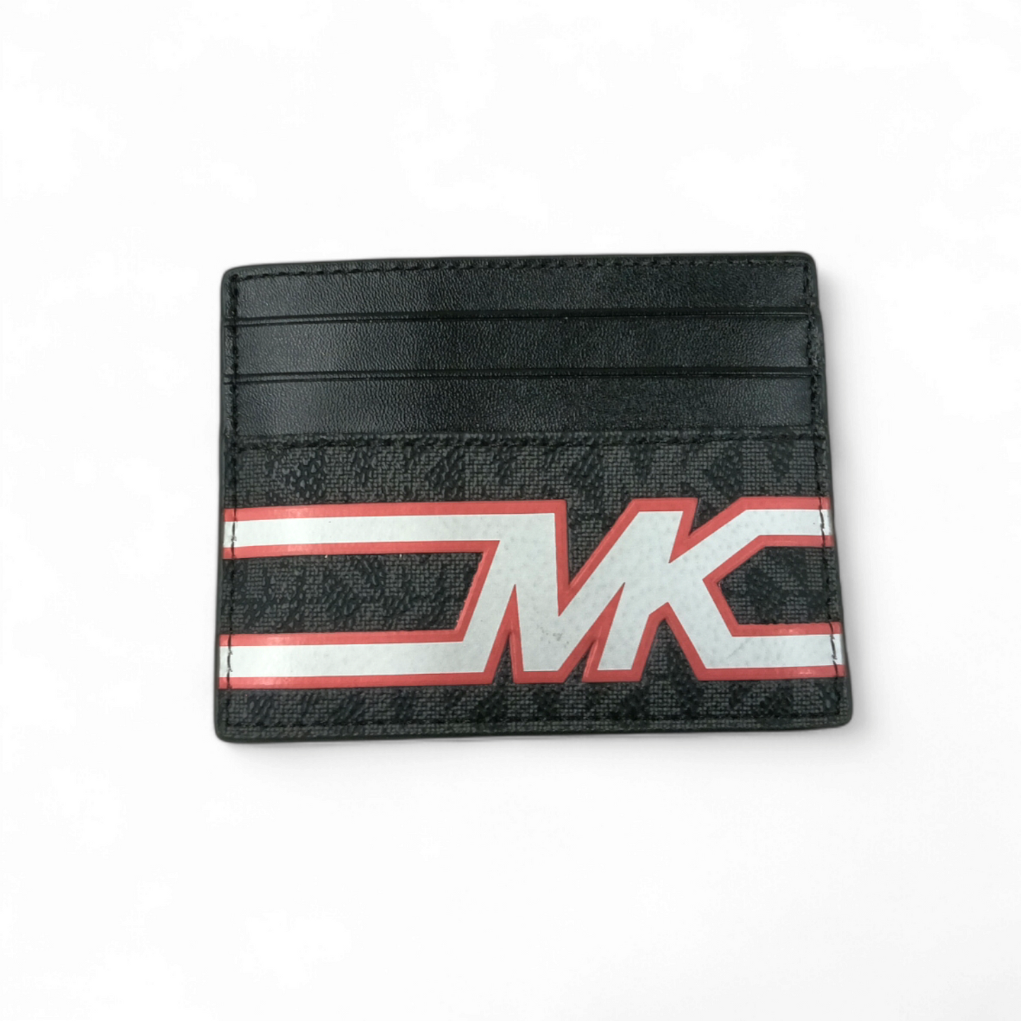 MICHAEL KORS Card Case 36S3LC0D2B Black/White/Pink Rank B