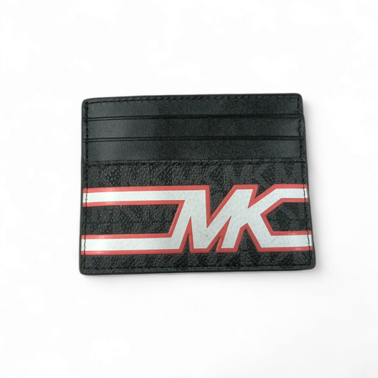 MICHAEL KORS Card Case 36S3LC0D2B Black/White/Pink Rank B