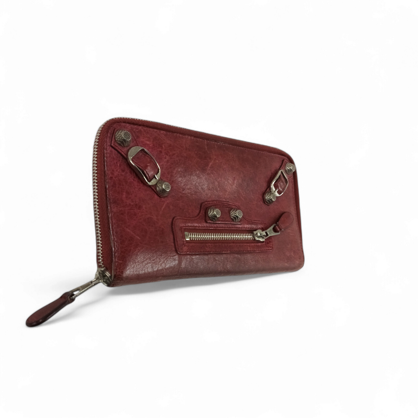 BAKENCIAGA Pouch 1861922149 Burgundy Scratch *Damage* Rank BC