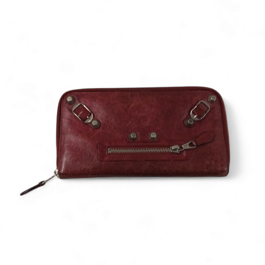 BAKENCIAGA Pouch 1861922149 Burgundy Scratch *Damage* Rank BC