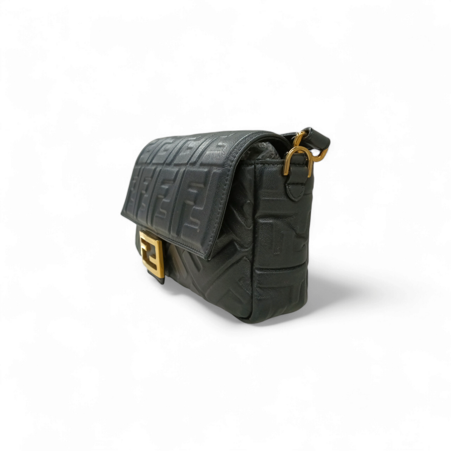FENDI Shoulder Bag Baguette Black 8BR600 Rank B