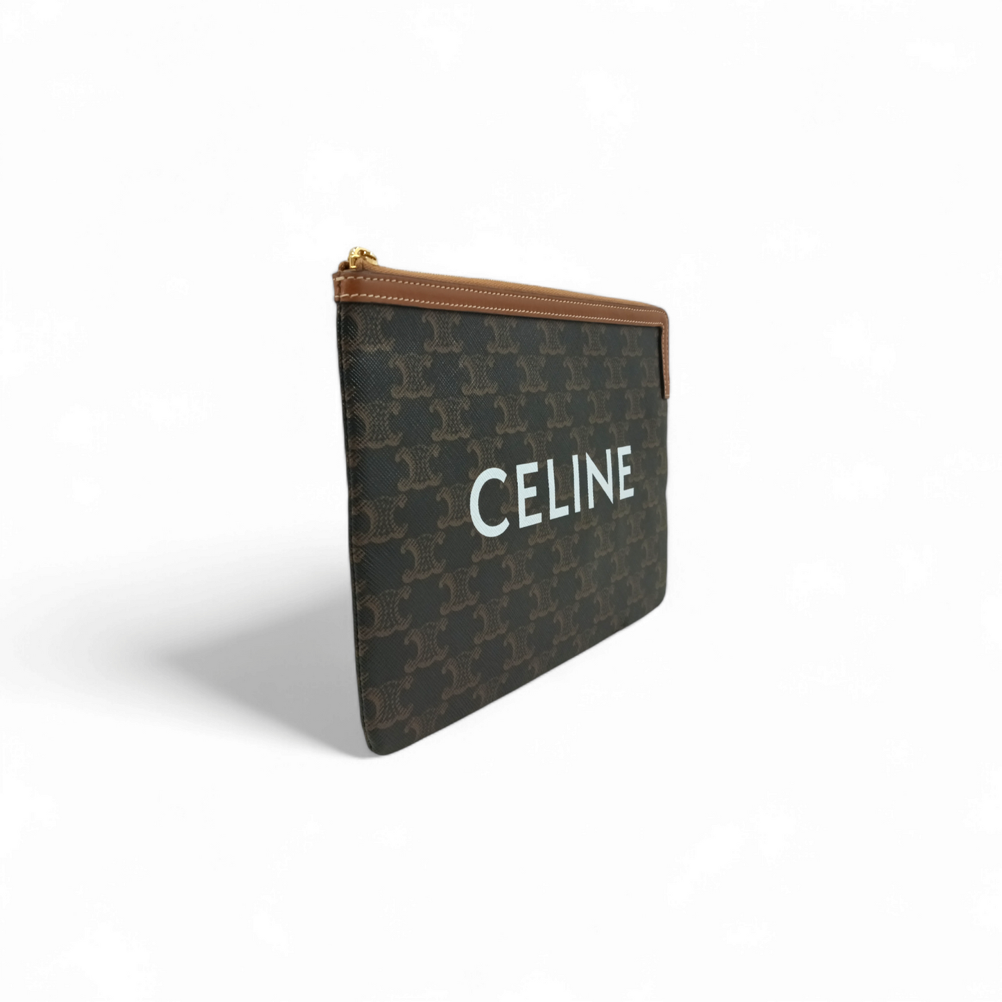 CELINE Clutch Bag 10D672BZQ 04LU Brown Rank A