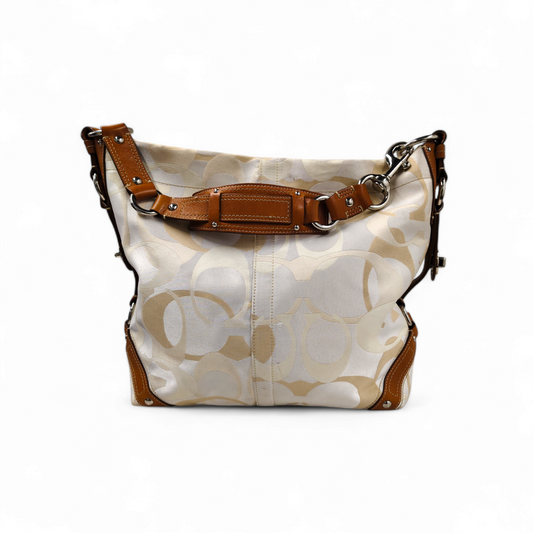 COACH Handbag 11961 Beige *Stain* Rank B