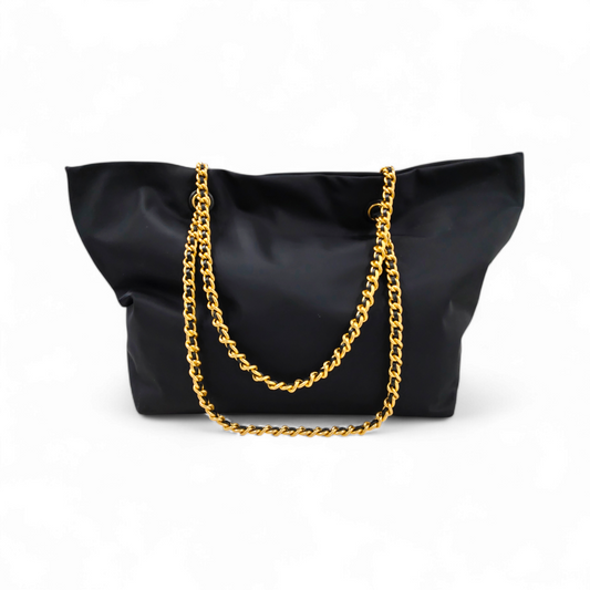 TORY BURCH Tote Bag 152313 Black ELLA CHAIN Black Rank A