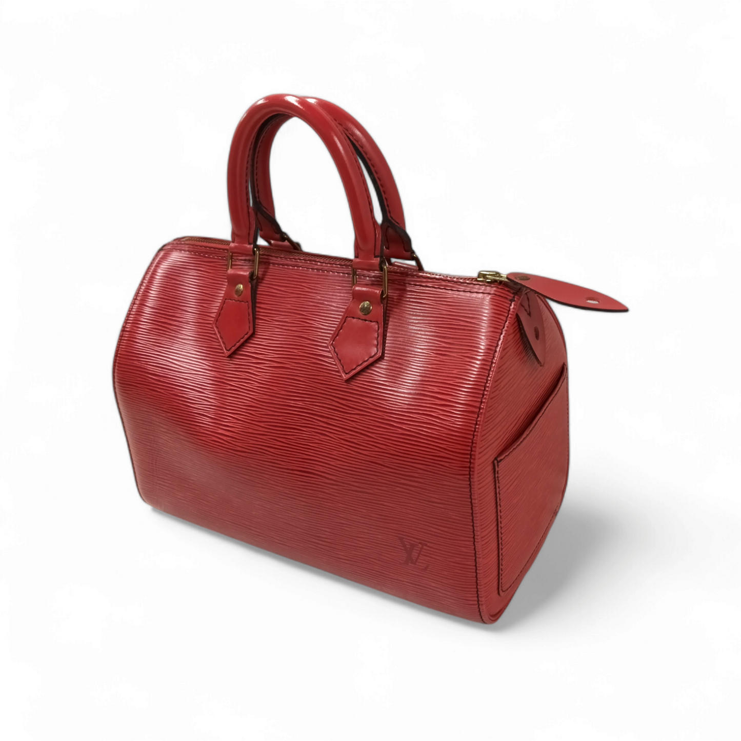 LOUIS VUITTON Handbag Speedy 25 M43017 Red Rabk B