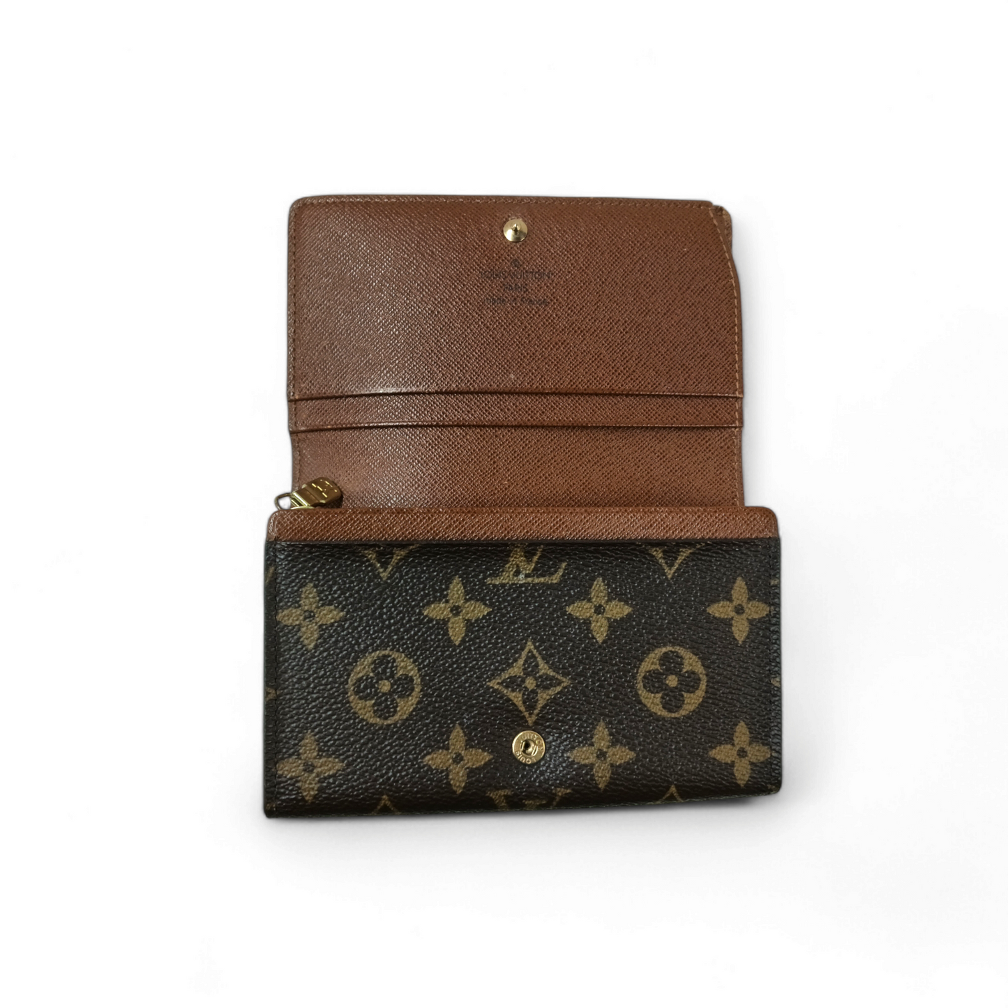 LOUIS VUITTON Wallet M61730 *Damage* Brown Rank B