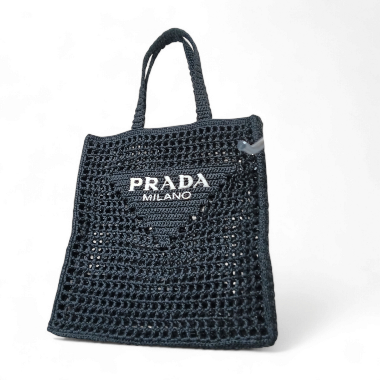 PRADA Tote Bag ITLTVDOWAZY8 *Stain* ISO 14443 BLACK/WHITE Rank B