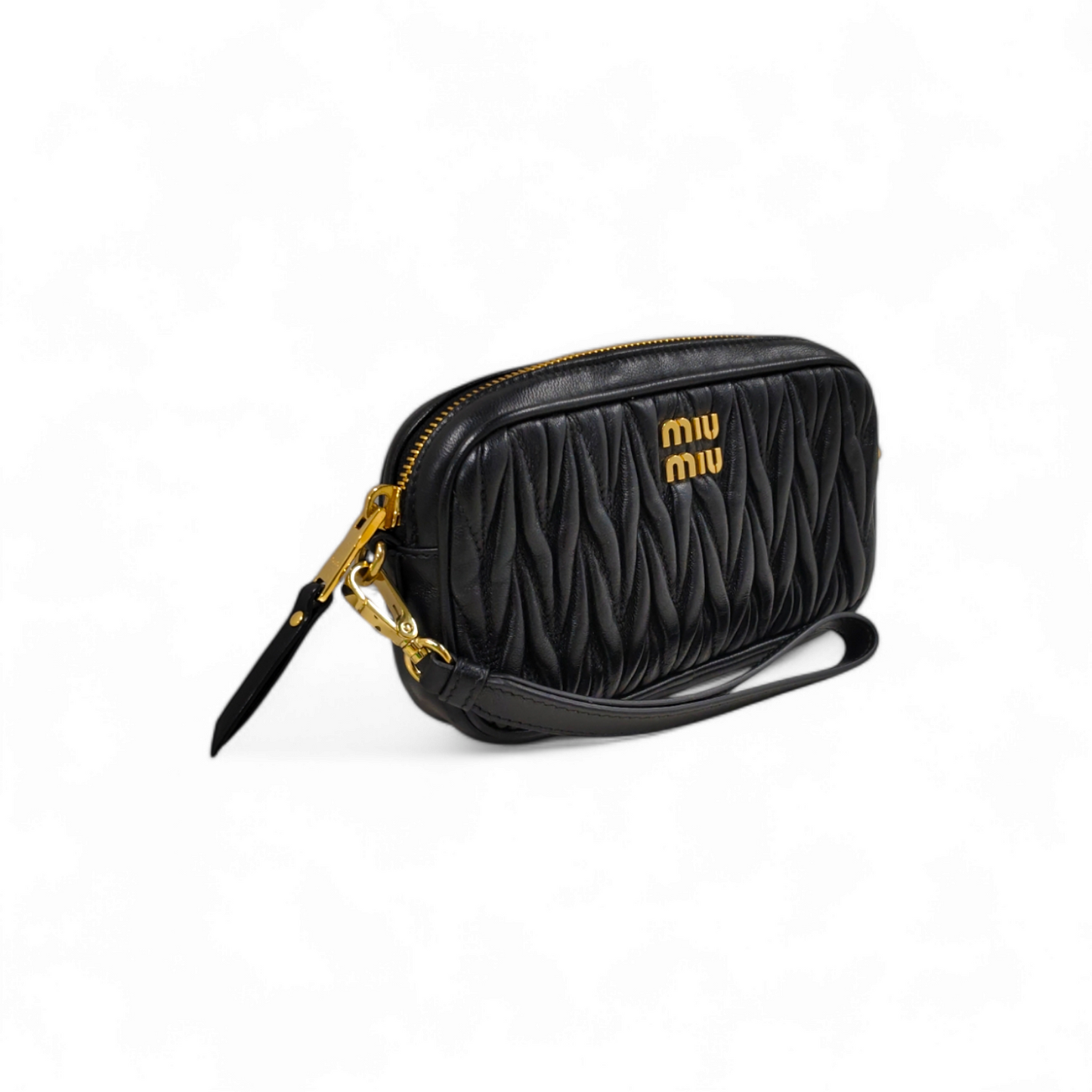MIU MIU Pouch 5NE846 BLACK 62L Rank A