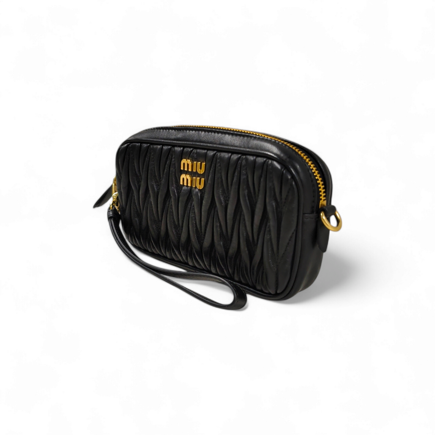 MIU MIU Pouch 5NE846 BLACK 62L Rank A